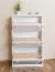 Schuhschrank Kiefer Holz massiv, Farbe: Weiß 115x72x29 cm Abbildung