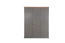 Drehtürenschrank / Kleiderschrank Lotofaga 15, Farbe: Grau / Walnuss - 227 x 181 x 59 cm (H x B x T)