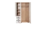 Kinderzimmer - Drehtürenschrank / Kleiderschrank Benjamin 19, Farbe: Buche / Weiß - 236 x 126 x 56 cm (H x B x T)