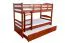 Etagenbett / Stockbett 90 x 200 cm "Easy Premium Line" K17/n inkl. Liegeplatz und 2 Abdeckblenden, Buche Massivholz Kirschfarben lackiert, teilbar
