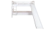 Weißes Etagenbett mit Rutsche 90 x 200 cm, Buche Massivholz Weiß lackiert, teilbar in zwei Einzelbetten, "Easy Premium Line" K26/n
