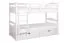 Stockbett für Erwachsene "Easy Premium Line" K17/n inkl. 2 Schubladen und 2 Abdeckblenden, 90 x 200 cm (B x L) Buche Vollholz massiv weiß lackiert, teilbar