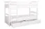 Etagenbett / Stockbett "Easy Premium Line" K17/n inkl. 2 Schubladen und 2 Abdeckblenden, Buche Vollholz massiv Weiß, Liegefläche: 90 x 200 cm (B x L), teilbar