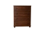 Robuste Kommode aus Kiefer massiv Vollholz Walnussfarben Junco 144, mit vier großen Schubladen, 100 x 80 x 42 cm, sehr gute Verarbeitung