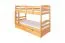 Etagenbett 90 x 200 cm für Erwachsene "Easy Premium Line" K17/n inkl. 2 Schubladen und 2 Abdeckblenden, Buche Massivholz Natur lackiert, teilbar