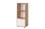 Bücherregal Palpala 02, Farbe: Eiche Sonoma / Weiß - 110 x 41 x 35 cm (H x B x T)