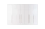 Drehtürenschrank / Kleiderschrank mit Rahmen Siumu 26, Farbe: Weiß / Weiß Hochglanz - 226 x 322 x 60 cm (H x B x T)