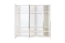 Drehtürenschrank / Kleiderschrank Siumu 24, Farbe: Weiß / Weiß Hochglanz - 224 x 227 x 56 cm (H x B x T)