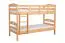 Etagenbett / Stockbett "Easy Premium Line" K19/n, Kopf- und Fußteil mit Löchern, Buche Vollholz massiv Natur - 90 x 200 cm (B x L), teilbar