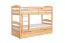 Etagenbett für Erwachsene "Easy Premium Line" K21/h inkl. Liegeplatz und 2 Abdeckblenden, Kopf- und Fußteil gerundet, Buche Vollholz massiv Natur - Liegefläche: 90 x 200 cm, teilbar