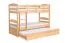 Etagenbett für Erwachsene "Easy Premium Line" K21/h inkl. Liegeplatz und 2 Abdeckblenden, Kopf- und Fußteil gerundet, Buche Vollholz massiv Natur - Liegefläche: 90 x 200 cm, teilbar