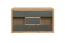 Vitrine Faleula 01, Farbe: Eiche / Grau - 79 x 140 x 43 cm (H x B x T)
