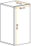 Moderner Hängeschrank Möllen 04, Farbe: Eiche Wotan - Abmessungen: 60 x 30 x 25 cm (H x B x T), mit zwei Fächern