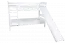 Weißes Stockbett mit Rutsche 80 x 200 cm, Buche Massivholz Weiß lackiert, umbaubar in zwei Einzelbetten, "Easy Premium Line" K27/n