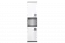 Jugendzimmer - Schrank Elias 18, Farbe: Weiß / Grau - Abmessungen: 187 x 45 x 40 cm (H x B x T)