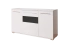 Kommode Garim 3, Farbe: Weiß Hochglanz - 85 x 150 x 45 cm (H x B x T)