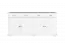 Kommode Kiefer massiv Vollholz weiß lackiert Pipilo 15 - Abmessung: 88 x 182 x 54 cm (H x B x T)