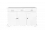 Sideboard mit 3 Schubladen, Farbe: Weiß, Breite: 139 cm - Küchenschrank, Anrichte, Sideboard