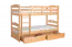 Etagenbett / Stockbett "Easy Premium Line" K18/n inkl. 2 Schubladen und 2 Abdeckblenden, Kopfteil mit Löchern, Buche Vollholz massiv Natur - Liegefläche: 90 x 200 cm, (B x L) teilbar