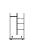 Schrank Maße H 190 B 80 T 60 cm