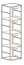 Metall Bücherregal Nodeland 02, Farbe: Schwarz - Abmessungen: 118 x 30 x 25 cm (H x B x T), mit vier Fächern