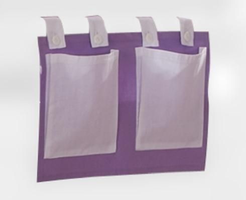 Stofftasche für Hoch- und Etagenbett - Farbe: purple/weiß